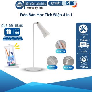 Đèn Bàn Học Tích Điện 4 Trong 1 TAO1501 BA014 - Đèn Bàn Học Đèn Kẹp Đèn Gắn Tường Tích Điện 1200mAh Sạc Nhanh USB Type-C
