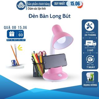 Đèn học để bàn Tao1501 - Bóng led Rạng Đông - Phù hợp bảo vệ mắt, chống cận có kèm giá để điện thoại tiện lợi - BA007