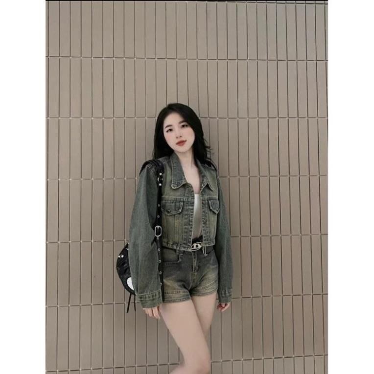 Quần short jeans, quần đùi bò nữ siêu basic đơn giản dễ phối đồ kèm đai chữ D cực xinh N80 | BigBuy360 - bigbuy360.vn