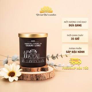 Nến Thơm Cao Cấp Hoàng Thành Vivian Vu's Candles Hũ 220gr Mùi Thơm Mát Ngọt Ngào   - Nến Thơm Sáp Đậu Nành Tự Nhiên