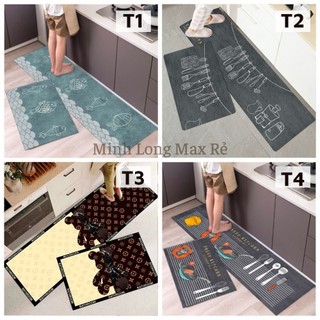 [ MUA ĐỂ NHẬN QUÀ ] Combo Thảm Bếp Trải Sài Mẫu 3D Kích Thước 40x60 40 x120