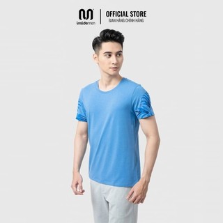 Áo Thun Nam INSIDEMEN Vải Rib Tay Ngắn Cổ Tròn Không Nhăn Nhiều Màu REGULAR FIT - ITS008S1