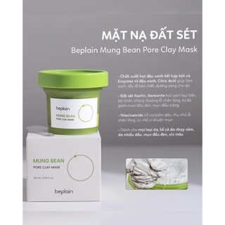 Mặt Nạ Đất Sét Đậu Xanh BePlain Mung Bean Pore Clay Mask
