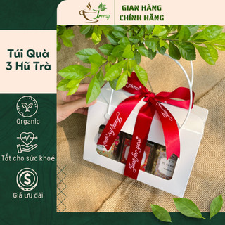 [HOẢ TỐC] Set Trà thắt nơ 3 Hũ 200ml quà tặng người thương yêu - Quà Tết, Quà 20/10, 20/11, Quà 8/3