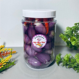 Hành tím Lý Sơn ngâm chua ngọt nhà làm hũ 500g, giòn ngon.