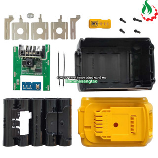 Vỏ pin dewalt 18v 10 cell 18650 li-on 3.7v sạc adapter và sạc zin
