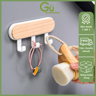 Móc treo đồ gắn tường,móc treo quần áo gỗ GU DECOR treo túi xách,phụ kiện shop quần áo