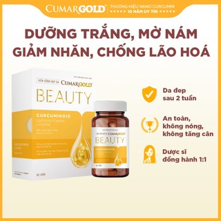Viên đẹp da cumargold beauty 30 viên - hỗ trợ dưỡng sáng da, mờ nám tàn nhang, giảm nhăn, chống lão hóa - cmb01