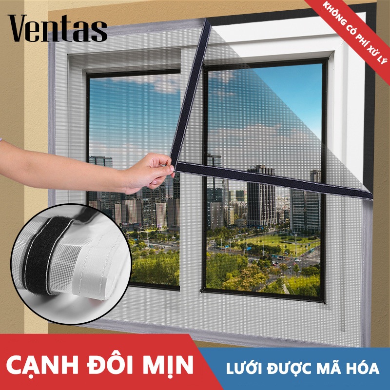  VENTAS Lưới màn hình cửa sổ Lưới cửa sổ chống muỗi  Đi kèm với Velcro - Màn chắn côn trùng gia dụng 