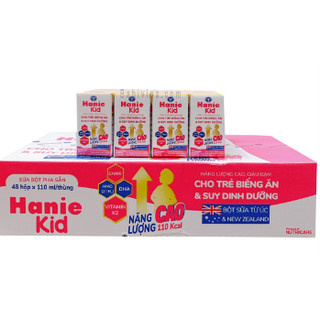 Sữa bột pha sẵn Hanikid 110ml Công thức Pedia giúp bé tăng cân sau 1 tháng (lốc 4 hộp)