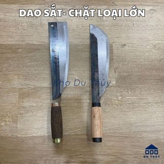 Dao sắt chặt mía cán đen - Dao sắt cán lưỡi bầu dùng để chặt mía, chặt dừa , làm cỏ làm vườn - Gia dụng Du Thuỷ