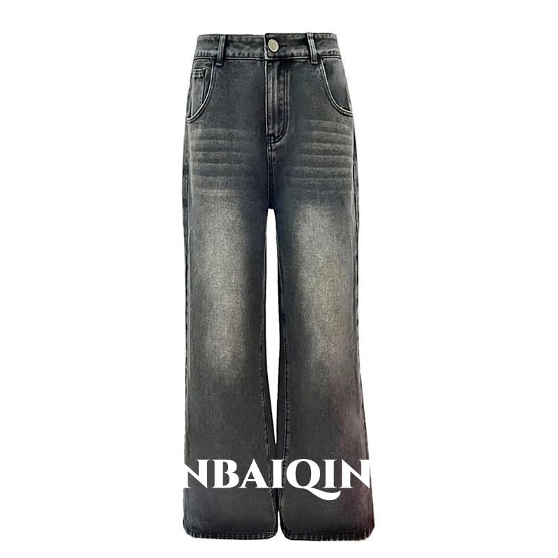 Quần jean nữ Retro ống suông rộng Cạp, quần jeans ống rộng phong cách Ulzzang Hàn Quốc siêu cá tính D 55 | BigBuy360 - bigbuy360.vn