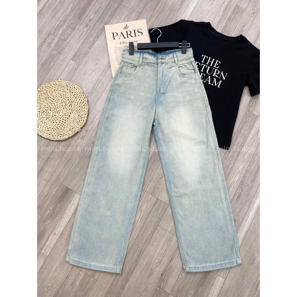 Quần jeans nữ ống suông quần bò nữ ống suông tông sáng cực đẹp cực xinh phù hợp đi học đi chơi D66 | BigBuy360 - bigbuy360.vn