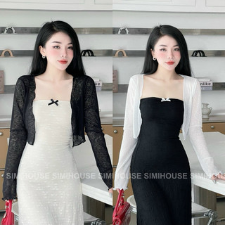 Áo khoác mỏng cardigan ren giấy