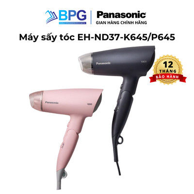 Máy sấy tóc Panasonic EH-ND37-P645 EH-ND37-K645 công suất 1800W, 2 tốc độ sấy và sấy mát, có móc treo tiện lợi