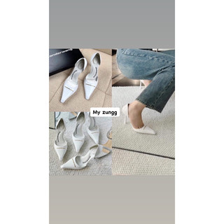 Giày cao gót wang bít mũi nhọn gót 9cm MPB loại 1 fullbox