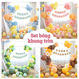 Set trang trí sinh nhật kèm khung tròn có chân cao 2m THEO YÊU CẦU Babuu Decor
