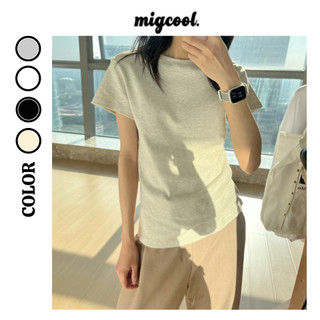 Áo thun MIGCOOL Baby tee basic, áo thun form ôm, baby tee ôm body co dãn 4 chiều 100% cotton