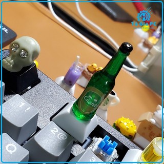 Keycap hình chai bia Chang Thái Lan, nút bấm bàn phím cơ hình chai beer Chang Thailand