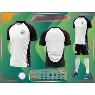 Quần Áo Bóng Đá Tuyển Đức 2024 Logo Thêu - Vải Mè Cao Cấp, Không Nhăn, Không Xù Lông A18