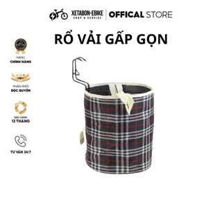 Giỏ vải cho xe đạp điện, Giỏ vải Canvas chất liệu dày dặn, Giỏ treo xe đạp có thể gấp gọn tiện lợi
