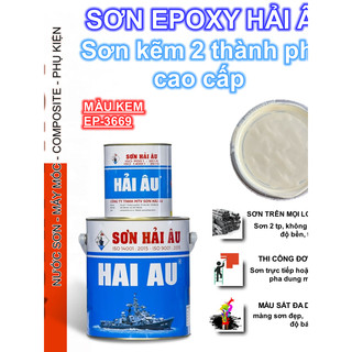 Sơn EPOXY HẢI ÂU - Đủ màu ( Bộ 1L 2 lon gồm 800ml sơn và 200ml keo)