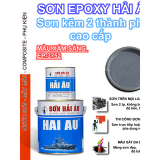 Sơn EPOXY HẢI ÂU - Đủ màu ( Bộ 1L 2 lon gồm 800ml sơn và 200ml keo)