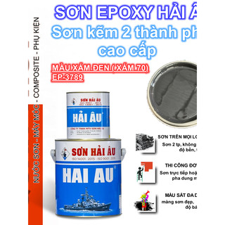 Sơn EPOXY HẢI ÂU - Đủ màu ( Bộ 1L 2 lon gồm 800ml sơn và 200ml keo)