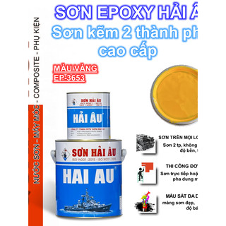 Sơn EPOXY HẢI ÂU - Đủ màu ( Bộ 1L 2 lon gồm 800ml sơn và 200ml keo)