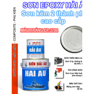 Sơn EPOXY HẢI ÂU - Đủ màu ( Bộ 1L 2 lon gồm 800ml sơn và 200ml keo)