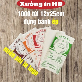 1000 túi giấy đựng bánh mì size 12x25cm không mùi , đảm bảo an toàn 
