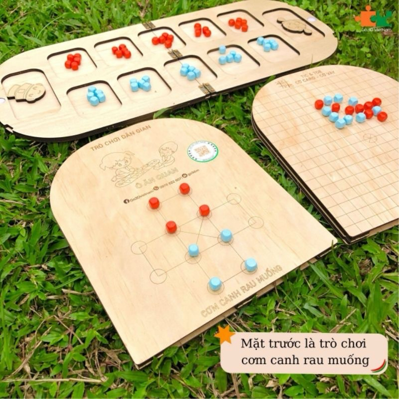 Đồ Chơi Bàn Cờ Ô Ăn Quan Bằng Gỗ Gấp Gọn- Trò Chơi Dân Gian Ô Ăn Quân Cờ Ô Quan Trò Chơi Tuổi Thơ