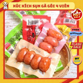 Xúc xích bi sụ gà 4 vị,Đồ ăn vặt nội địa Trung,Đồ ăn vặt.