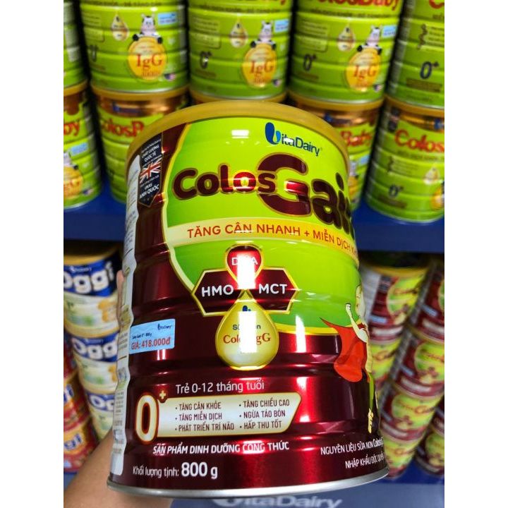 Sữa Colos Gain 0+ 800G (trẻ từ 0-12 tháng)