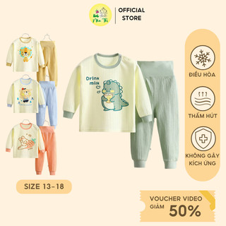 Đồ Bộ Bé Gái Bé Trai Bộ Ngủ Dài Tay Cotton Cho Bé Từ 8 Đến 22kg Bé Nhà Thị