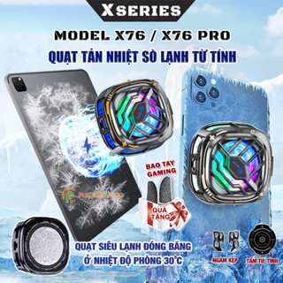 Quạt tản nhiệt điện thoại X76 X76 Pro S3 Quạt sò lạnh thế hệ mới màn hình hiển thị nhiệt độ Led RGB