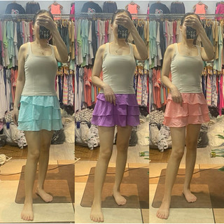 Chân váy kèm chip đùi bé gái TDUN CV003 hàng dư chất thể thao mềm nhẹ màu hồng xanh tím size M L XL 38-50kg