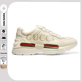 Giày gucci rhyton, giày thể thao gc môi, gc kẻ ngang, gc ny, gc trơn hàng quảng châu cao cấp full phụ kiện size 36-43