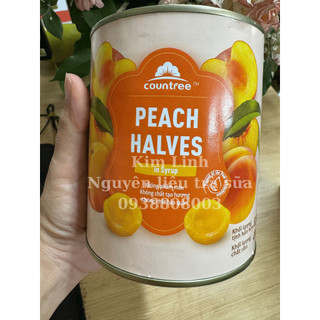 Đào Ngâm Countree Lon 820g (Miếng to, giòn)