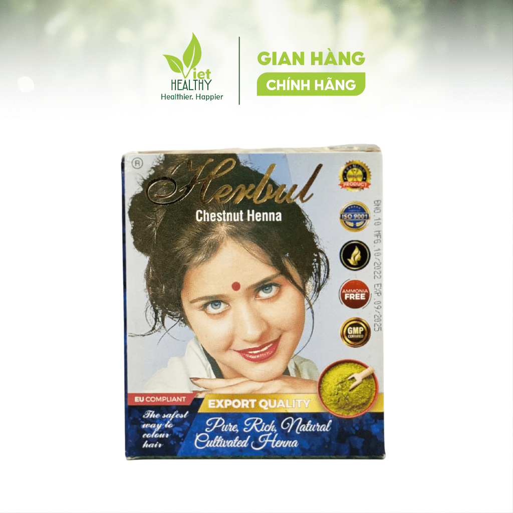 Bột Nhuộm Tóc Thảo Dược Henna - Hạt Dẻ 60g