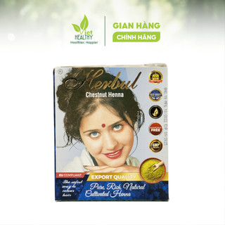 Bột nhuộm tóc thảo dược Henna - Hạt dẻ 60g