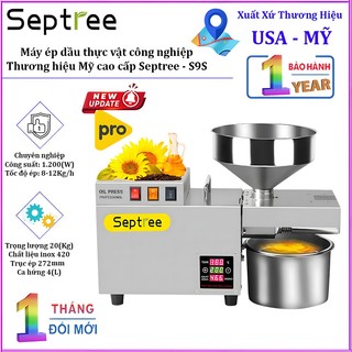 Máy ép dầu thực vật công nghiệp chuyên dùng nhà hàng, khách sạn. Thương hiệu cao cấp Septree