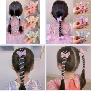 Dây buộc tóc cột tóc xoắn lò xo hình bướm dễ thương phong cách Hàn cho bé