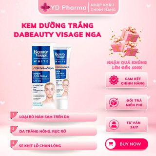 Kem Dưỡng Trắng Da Mặt SPF 20 Beauty Visage White Nga 45ml, trắng da, Nâng tone, Cấp ẩm| YD Pharma