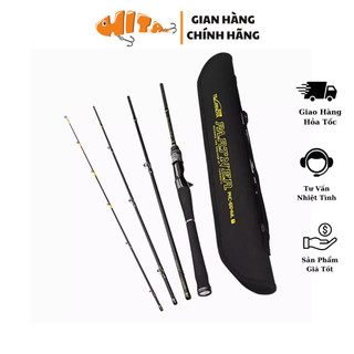 Cần lure du lịch câu cá 4 khúc Tsurinoya Partner chính hãng bắt cá lóc, chép, chẽm, hoàng đế
