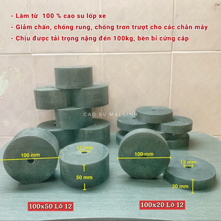 Cao su giảm chấn đường kính 100 (mm) ,Cao su kê chân máy, Cao su chống rung đường kính 100 (10cm) - không ốc