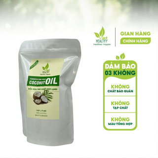 Dầu Dừa Lên Men Tách Lạnh Tinh Khiết  VietHealthy 1000ml (Túi tiện lợi)