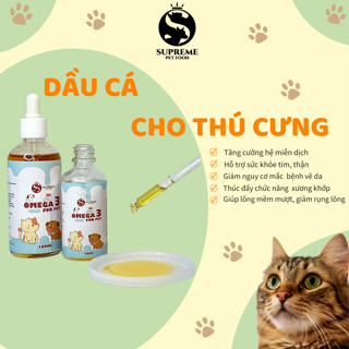  Dầu cá cho chó mèo bổ sung Omega 3 dầu cá hồi chai 50ml và 100ml - Tạp hóa thú cưng 9669 