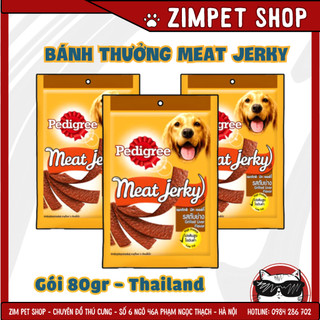 Bánh thưởng cho chó meat jerky vị gan nướng xông khói gói 80g xuất xứ thái lan