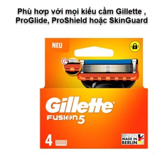 Lưỡi dao cạo râu Gillette 5 (phù hợp với mọi kiểu cầm Gillette 5 Fusion, Sport, ProGlide, ProShield, SkinGuard...)